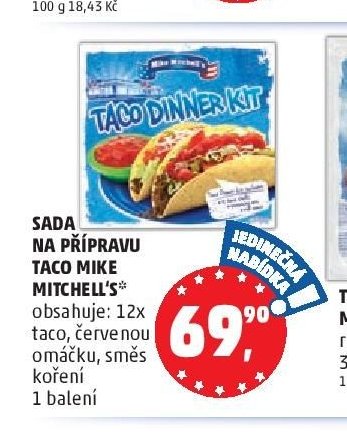 SADA NA PŘÍPRAVU TACO DINNER KIT MIKE MITCHELL'S