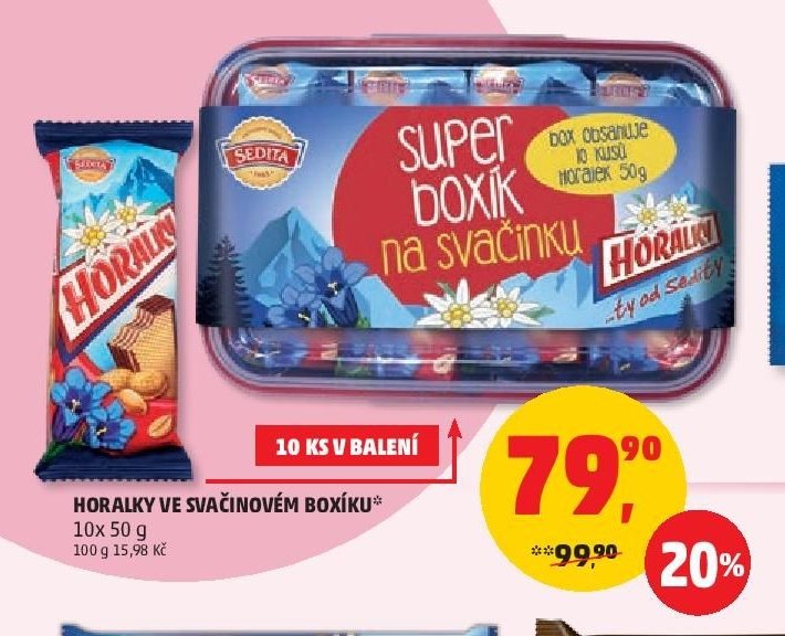 HORALKY VE SVAČINOVÉM BOXÍKU 10x 50 g