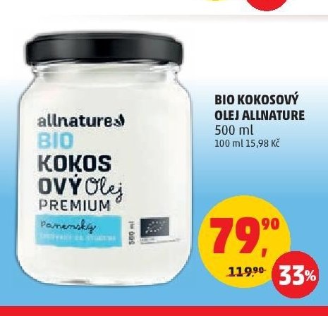 BIO KOKOSOVÝ OLEJ ALLNATURE