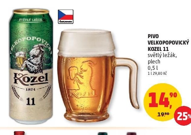 PIVO VELKOPOPOVICKÝ KOZEL 11 0,5 l