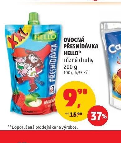 Ovocná přesnídávka Hello různé druhy 200 g