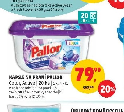KAPSLE NA PRANÍ PALLOR