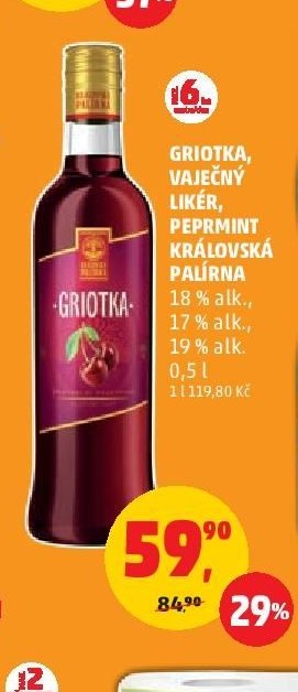 Griotka, Vaječný likér, Peprmint Královská palírna