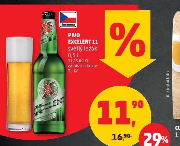 PIVO EXCELENT 11 světlý ležák 0,5 l