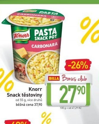 Knorr Snack těstoviny