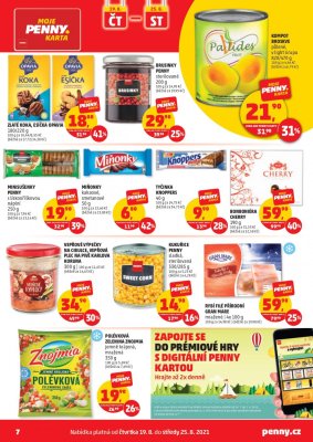 akční leták Penny Market 19.8.2021-25.8.2021