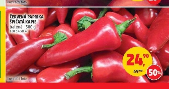 ČERVENÁ PAPRIKA ŠPIČATÁ KAPIE