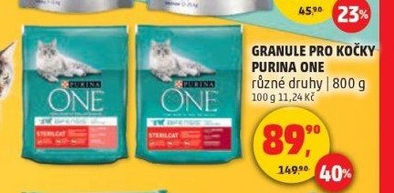 GRANULE PRO KOČKY PURINA ONE 800 g
