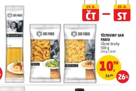 TĚSTOVINY SAN FABIO