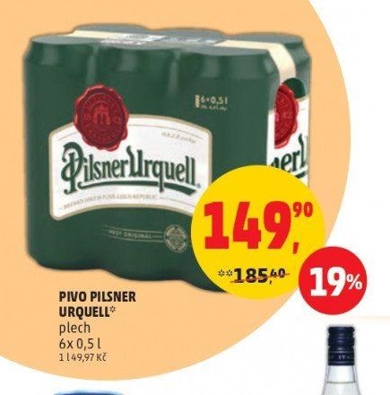 PIVO PILSNER URQUELL plech 6x 0,5 l