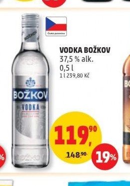 VODKA BOŽKOV 37,5 % alk. 0,5 l