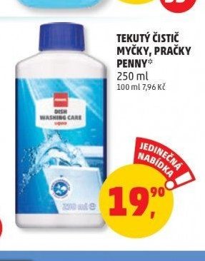 TEKUTÝ ČISTIČ MYČKY, PRAČKY PENNY