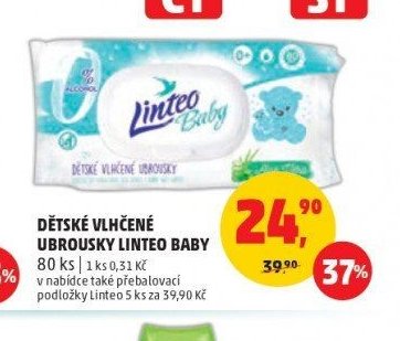 DĚTSKÉ VLHČENÉ UBROUSKY LINTEO BABY