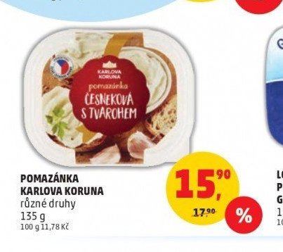 POMAZÁNKA KARLOVA KORUNA různé druhy