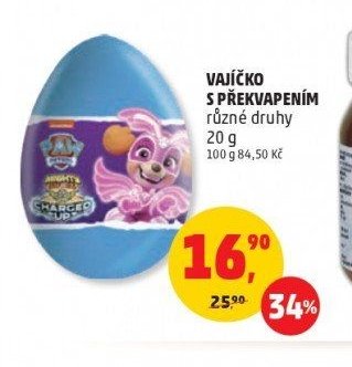 VAJÍČKO S PŘEKVAPENÍM různé druhy 20 g