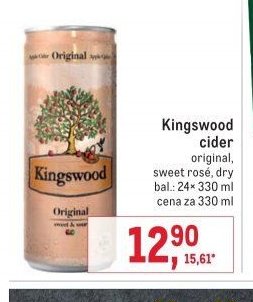 Kingswood cider original, sweet rosé, dry