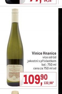 Vinice Hnanice více odrůd jakostní s přívlastkem