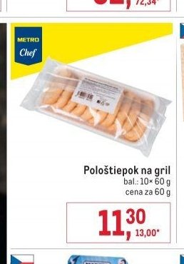 Pološtiepok na gril