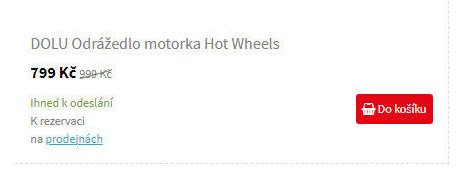 DOLU Odrážedlo motorka Hot Wheels