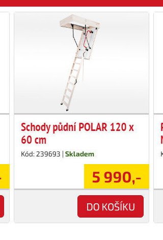 Schody půdní POLAR 120 x 60 cm - UNI HOBBY akcniletaky.com