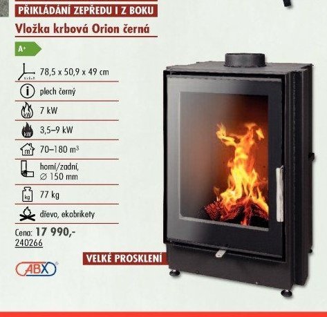 Vložka krbová Orion černá - UNI HOBBY akcniletaky.com