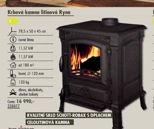 Krbová kamna litinová Ryna - UNI HOBBY akcniletaky.com
