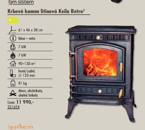 Krbová kamna litinová Keila Retro - UNI HOBBY akcniletaky.com