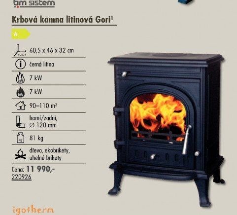 Krbová kamna litinová Gori - UNI HOBBY akcniletaky.com
