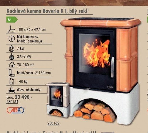 Kachlová kamna Bavaria K I, bílý sokl - UNI HOBBY akcniletaky.com