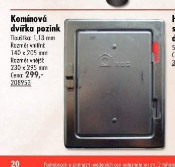 Komínová dvířka pozink - UNI HOBBY akcniletaky.com
