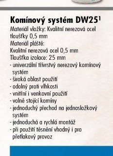 Komínový systém DW25 - UNI HOBBY akcniletaky.com