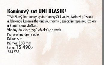Komínový set UNI KLASIK - UNI HOBBY akcniletaky.com
