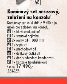 Komínový set nerezový, založení na konzolu - UNI HOBBY akcniletaky.com