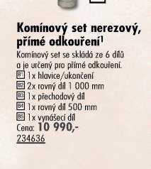 Komínový set nerezový, přímé odkouření - UNI HOBBY akcniletaky.com