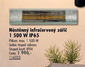 Nástěnný infračervený zářič 1 500 W IP65 - UNI HOBBY akcniletaky.com
