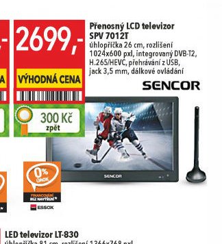 Přenosný LCD televizor SPV 7012T