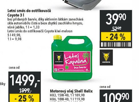 Letní směs do ostřikovačů Coyote 3 l