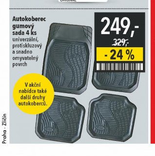 Autokoberec gumový sada 4 ks