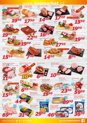 akční leták ESO MARKET 25.8.2021-5.9.2021