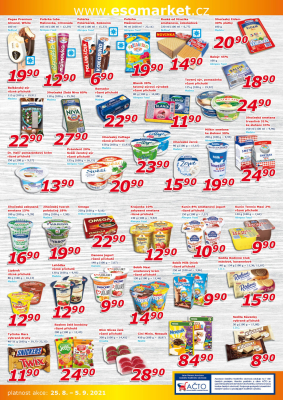 akční leták ESO MARKET 25.8.2021-5.9.2021