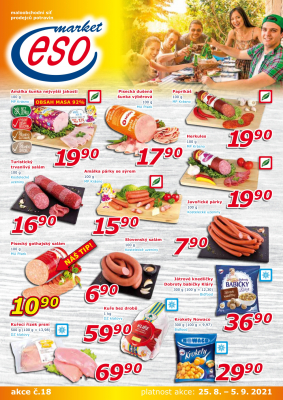 akční leták ESO MARKET 25.8.2021-5.9.2021