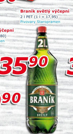 Pivo světlé výčepní 10° Braník