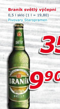 Pivo světlé výčepní 10° Braník