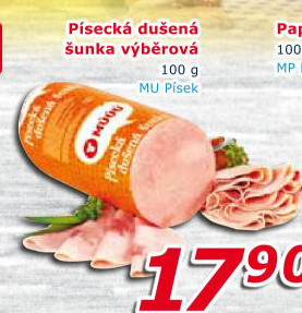 Šunka dušená písecká výběrová Maso uzeniny Písek