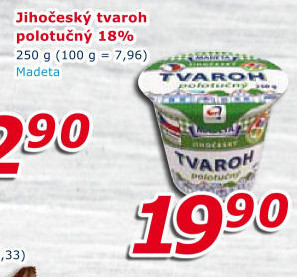 Tvaroh polotučný Jihočeský Madeta