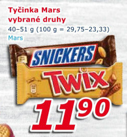 Tyčinky čokoládové Mars