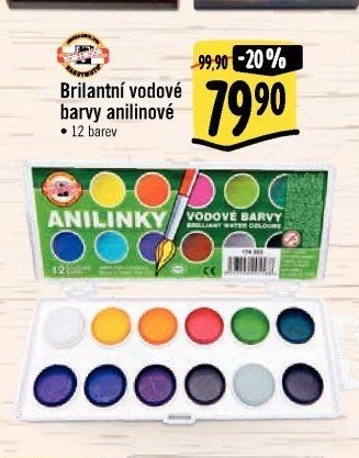 Brilantní vodové barvy anilinové