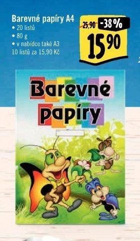 Barevné papíry A4