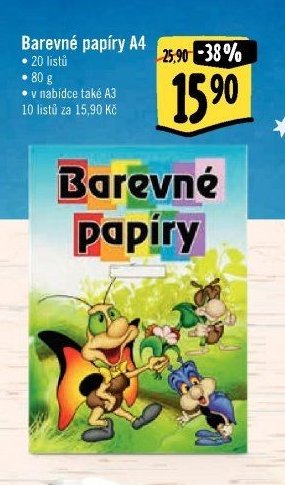 Barevné papíry A4