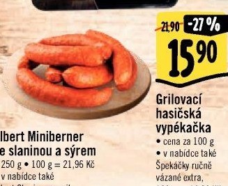 Klobása hasičská vypékačka